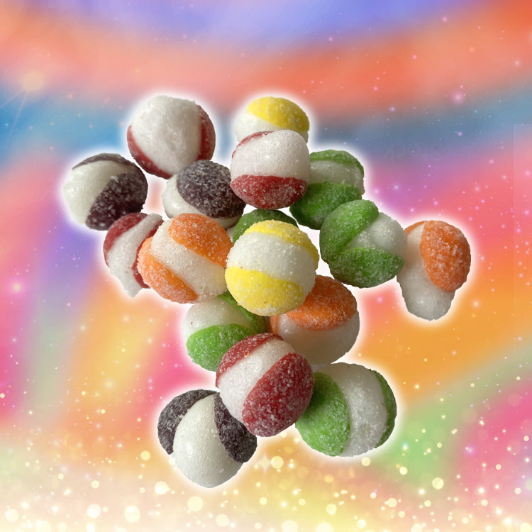 Freeze-Dried Sour Skittles. Perfect Party Candy. Sold in Canada.