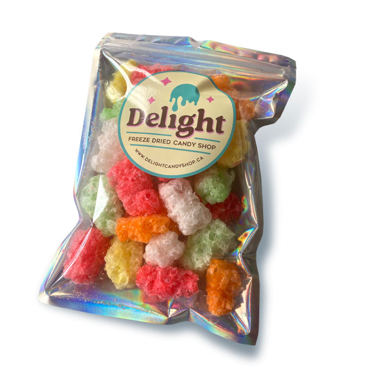 Freeze-Dried Gummy Bears Candy Large bag. Great Party Snack. Sold in Canada Only.